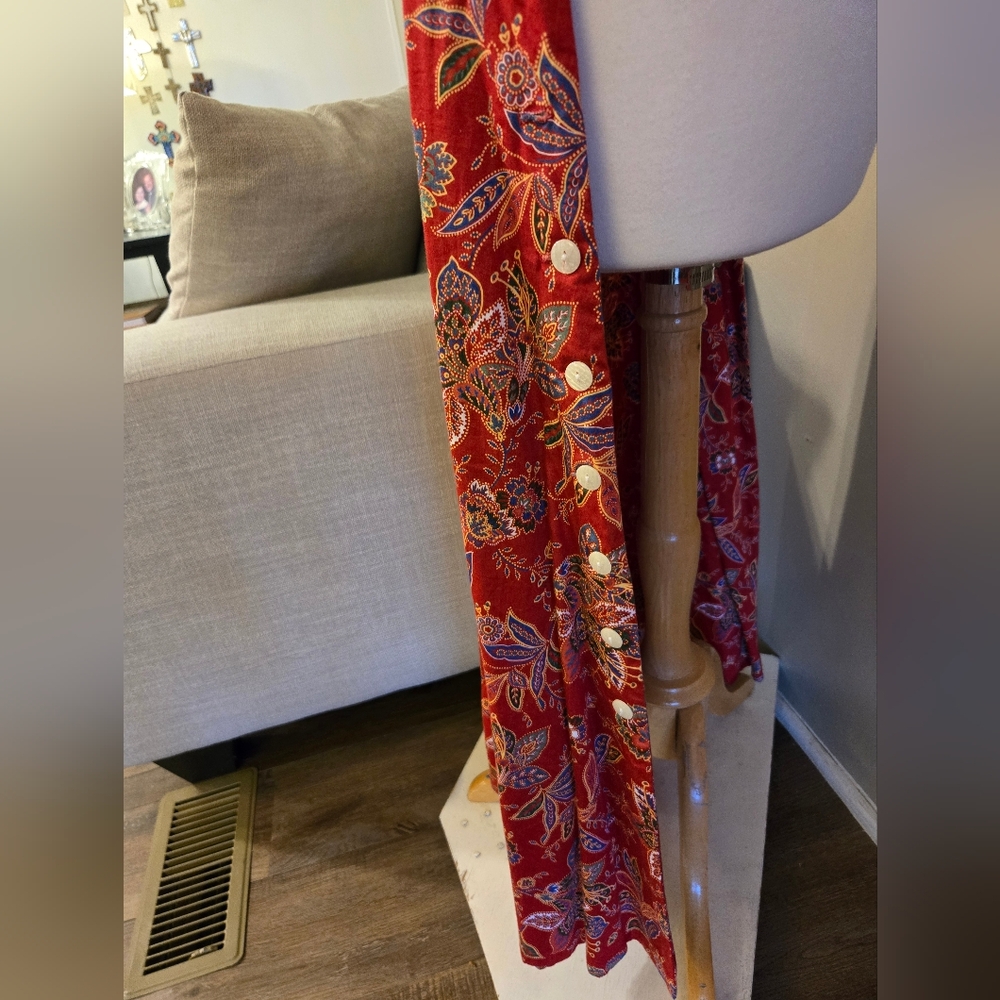 Bushwacker: Floral Red Maxi Skirt - Picture 3 of 4